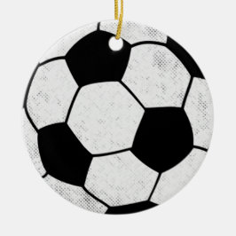 Old School Soccer Pitch Aesthetic Graphic Style Keramisch Ornament