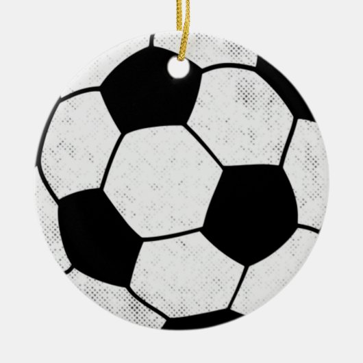 Old School Soccer Pitch Aesthetic Graphic Style Keramisch Ornament (Voorkant)