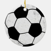 Old School Soccer Pitch Aesthetic Graphic Style Keramisch Ornament (Achterkant)