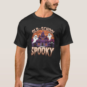 Old-School Spooky Haunted House T-shirt
