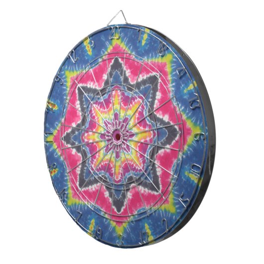 Old School Star Tie Dye Dartbord (Voorkant Rechts)