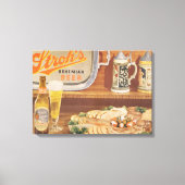Old school stroh's bier canvas kunst (Voorkant)