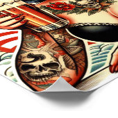 Old School Tattoo Girl Poster (Hoek)