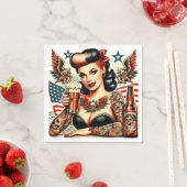 Old School Tattoo Girl Servet (Insitu)