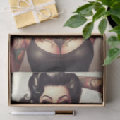 Old School Tattoo Girl Tissuepapier (Geschenk)