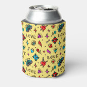 Old School Tattoo Love Pattern Blikjeskoeler (Blikje Achterkant)