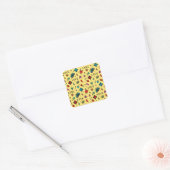 Old School Tattoo Love Pattern Vierkante Sticker (Envelop)