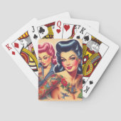  old school Tattoo meisjes Pokerkaarten (Achterkant)