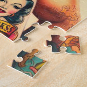 Old School Tattoo Pin-up Legpuzzel (Zijkant)