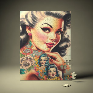 Old School Tattoo Pin-up Legpuzzel