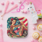 Old School Tattoo Pin Up Papieren Bordje (Feest)