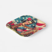 Old School Tattoo Pin Up Papieren Bordje (Gebogen)