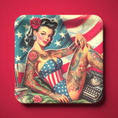  Old School Tattoo Pin Up Papieren Bordje
