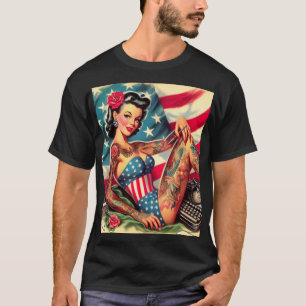  Old School Tattoo Pin Up T-shirt