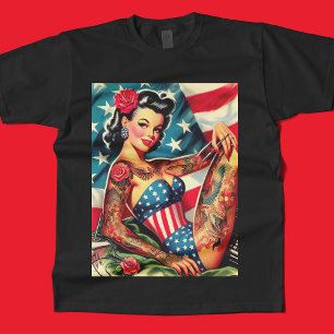 Old School Tattoo Pin Up T-shirt