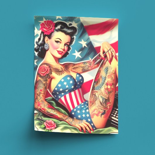  Old School Tattoo Pin Up Tissuepapier