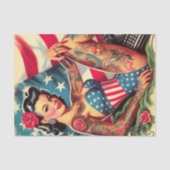  Old School Tattoo Pin Up Tissuepapier (Voorkant)