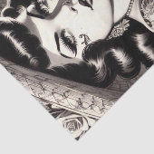 Old School Tattoo Pinup Tissuepapier (Detail)