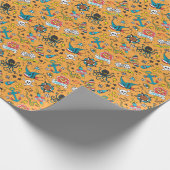 Old School Tattoo: Schattige naadloos Cadeaupapier (Hoek)