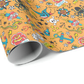 Old School Tattoo: Schattige naadloos Cadeaupapier (Rol Hoek)