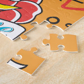 Old School Tattoo: Schattige naadloos Legpuzzel (Zijkant)