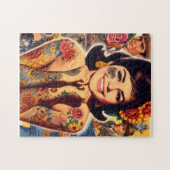 Old School Tattooed Girl Legpuzzel (Horizontaal)