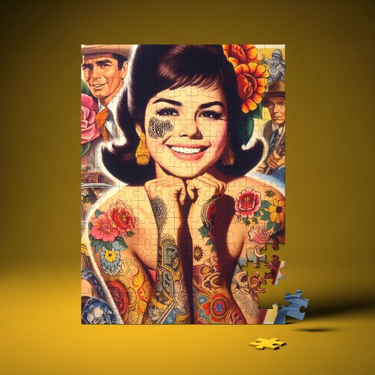 Old School Tattooed Girl Legpuzzel