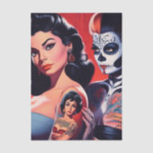 Old School Tattooed Pin-ups Tissuepapier (Voorkant)