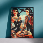 Old School Tatttooed Pin-up Poster