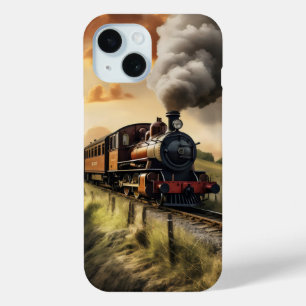 old-school trein iPhone 15 case