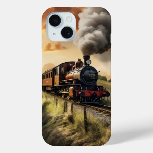 old-school trein Case-Mate iPhone case (Achterkant)