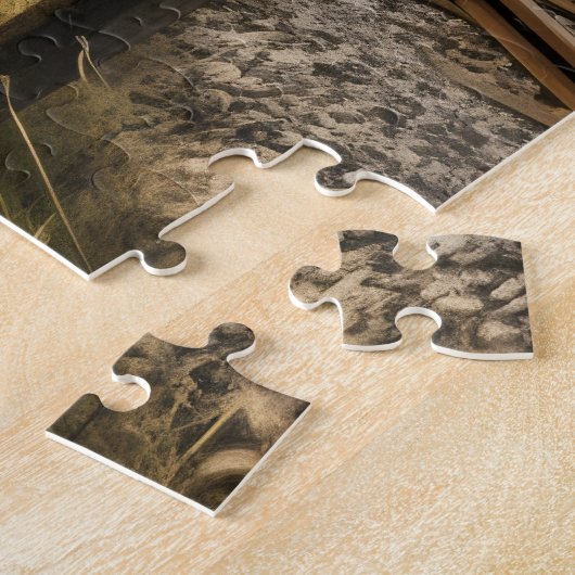 old-school trein legpuzzel (Zijkant)