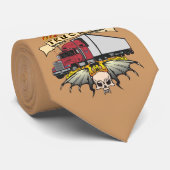 Old School Trucker Mannen Tan Necktie Stropdas (Opgerold)