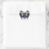 Old School Trucker Ronde Sticker (Tas)
