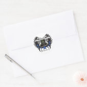 Old School Trucker Ronde Sticker (Envelop)