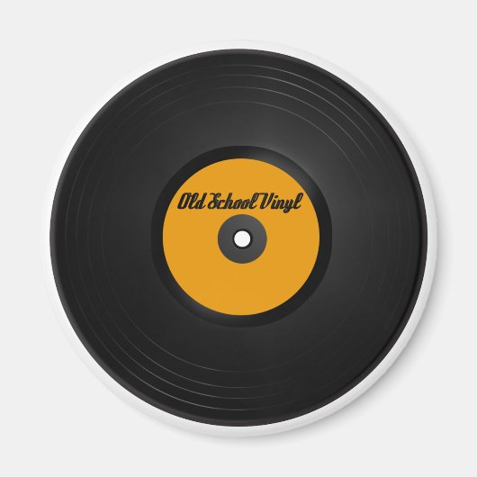 Old School Vinyl koelkast magneet (Voorkant)