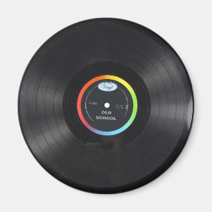 old school vinyl magneet