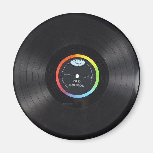 old school vinyl magneet (Voorkant)