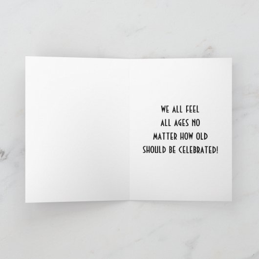 OLD SCHOOL ZEGT DAT DEZE GROEP VISVERJAARDAG HUMOR KAART (Binnen)