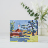 Old Schoolhouse, Ryders | George Luks Briefkaart (Staand voorkant)