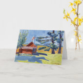 Old Schoolhouse, Ryders | George Luks Kaart (Gele Bloem)