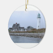 Old Scituate Lighthouse Massachusetts Keramisch Ornament (Links)