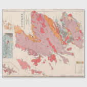 Old Scotland Geology Map (1881) Cadeaupapier (Vlak)