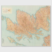 Old Scotland Map (1912) Scottish Atlas Cadeaupapier (Vlak)