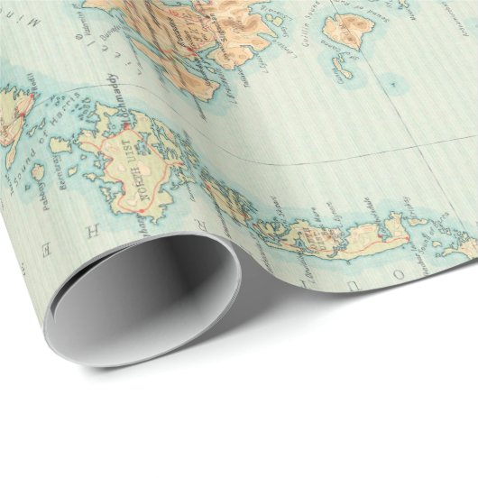 Old Scotland Map (1912)  Scottish Atlas Cadeaupapier (Rol Hoek)