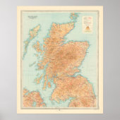 Old Scotland Map (1912)  Scottish Atlas Poster (Voorkant)