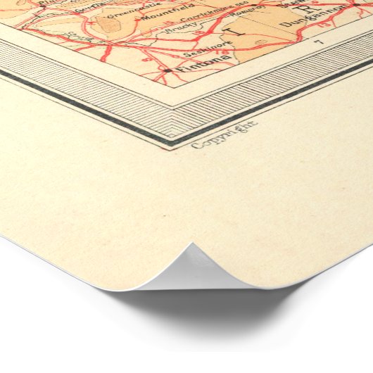 Old Scotland Map (1912)  Scottish Atlas Poster (Hoek)