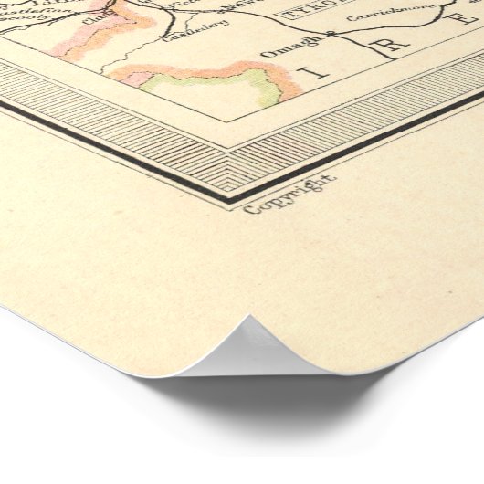 Old Scotland Map (1912) Scottish Atlas Poster (Hoek)