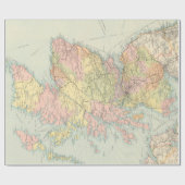 Old Scotland Map (1912) Wrapping Paper Cadeaupapier (Vlak)