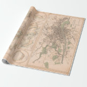 Old Scotland West Coast & Cities Map (1872) Cadeaupapier (Uitgerold)